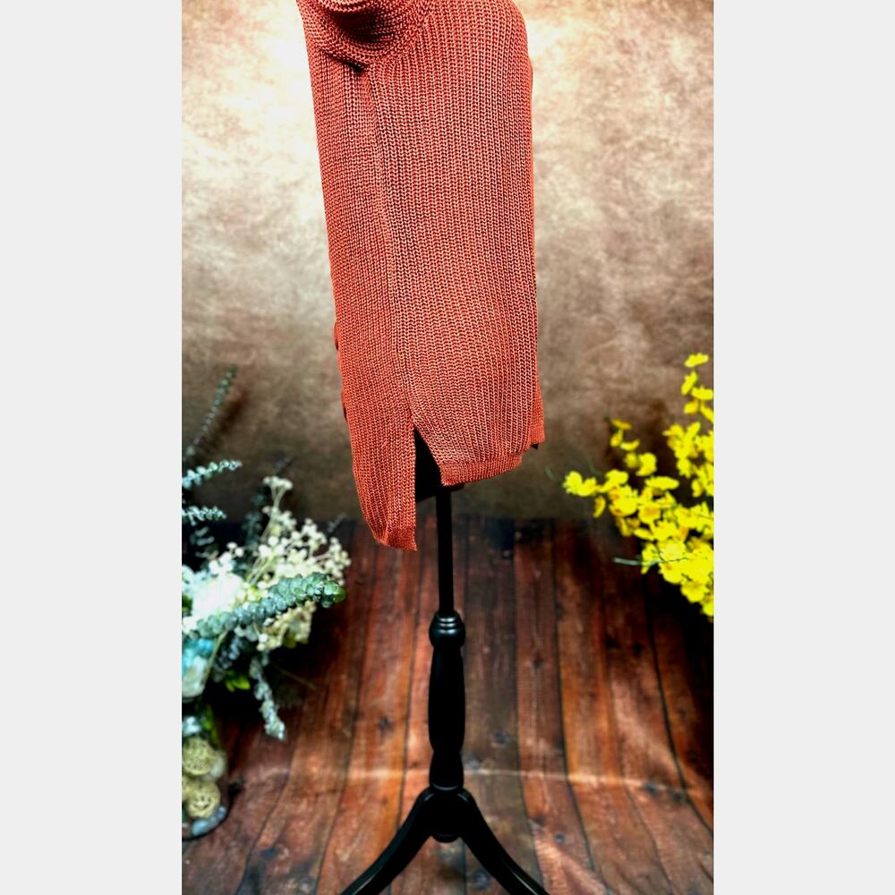 Pinque Jamelya Back Detail Cardigan Artisan Rust size M - Picture 8 of 14